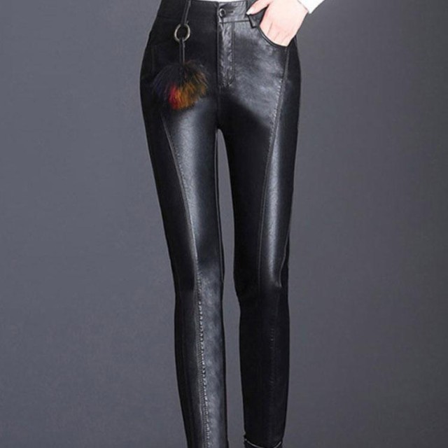 【ポイント10倍！】レザーパンツ レディース　スキニー　革パン　バイクパンツ バイク用レザーパンツ　革パンツ　ストレート ライダースパンツ フェイクレザーPU革　モーターパンツ
