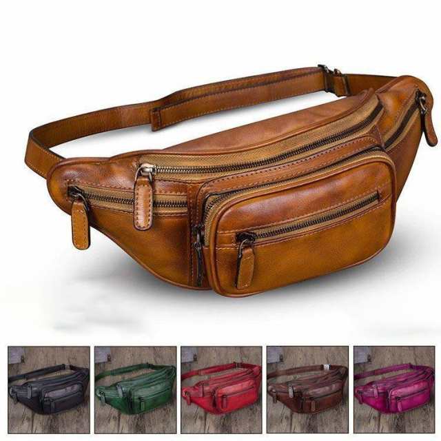 【ポイント10倍！】ウエストバッグ メンズ　牛革 レザー　2way ボディバッグ　こし掛け 腰かけ ヒップバッグ 鞄 ミニショルダーバッグ　ウエストポーチ