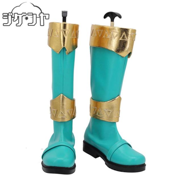 スーパー戦隊　騎士竜戦隊　リュウソウグリーン　コスプレ靴　コスプレブーツ　コスプレ衣装