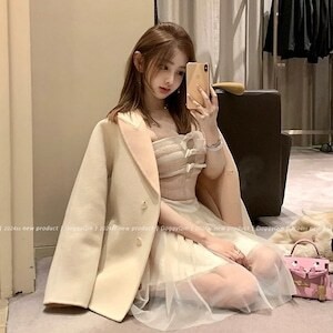 セクシー デコルテ ベアトップ レディース ワンピース ドレス 膝丈 袖