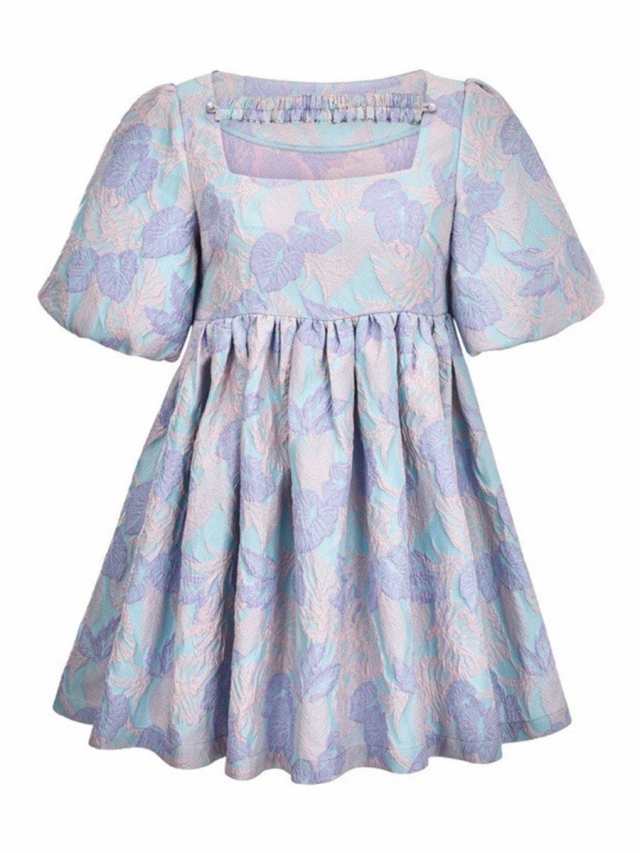 レディース ワンピース ショート丈 半袖 ボリューム袖 パフスリーブ フレア Aライン プリーツ フリル かわいい カジュアル おしゃれ ガーリー エレガント ラブリー キュート クラシカル ロマンティック 春 夏 通勤 デート お出かけ パーティー イベント リゾート 旅行 休日 レディース ワンピース ショート丈 半袖 ボリューム袖 パフスリーブ