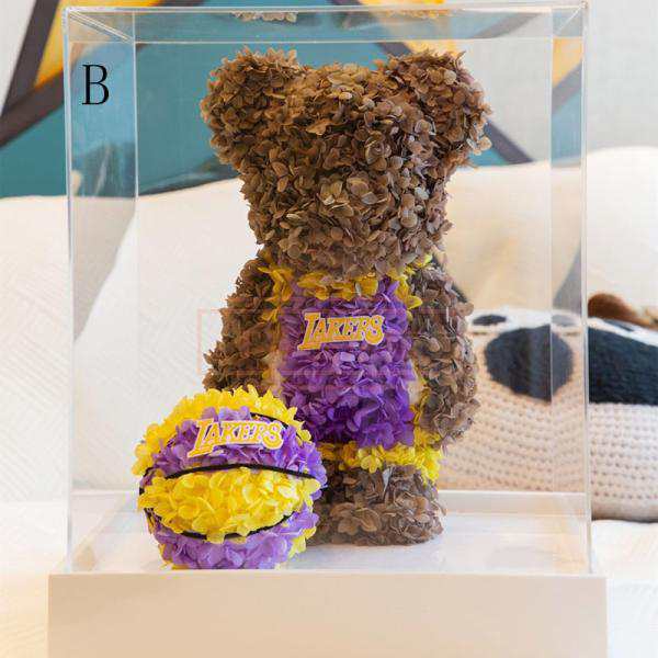 バスケットボール暴力クマプリザーブドフラワー 誕生日 プレゼント おしゃれ 祝い バレンタインデークリスマス ギフト バスケットボール暴力クマプリザーブドフラワー 誕生日 プレゼント