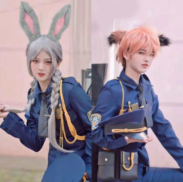 フルセット ディズニー ズートピア ジュディ・ホップス ニック･ワイルド 警察官 コスプレ衣装