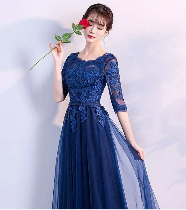 ドレス 大人 ピアノ 発表会 ロングドレス 演奏会 袖付き 結婚式 母親