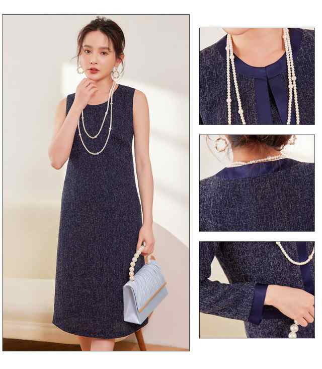 送料無料【ツイード風セットアップ 選べる3カラー 5サイズ】卒業式