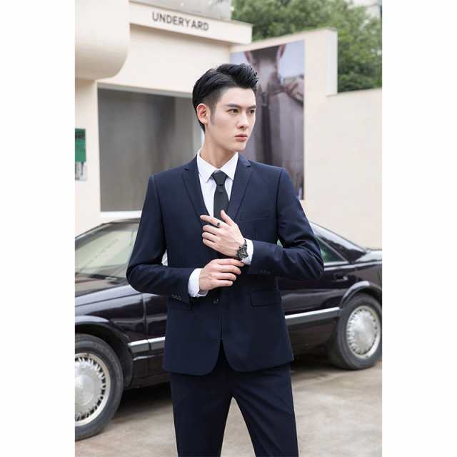 スーツ メンズ 上下洗える 3点セット 秋冬春 ビジネススーツ 秋 冬 春