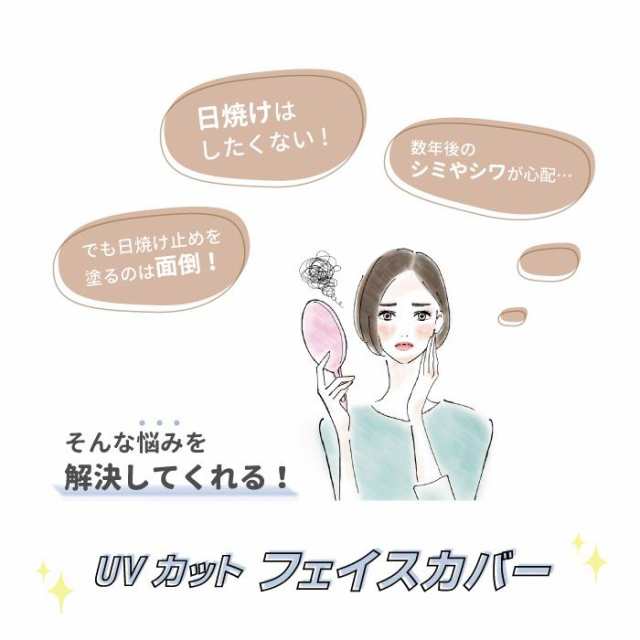 フェイスカバー Ｂ型 UVカット 息苦しくない テニス ゴルフ レディース 紫外線対策グッズ 暑さ対策 日 母の日 フェイスマスク