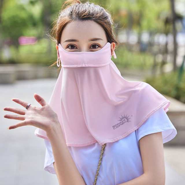 フェイスカバー Ｂ型 UVカット 息苦しくない テニス ゴルフ レディース 紫外線対策グッズ 暑さ対策 日 母の日 フェイスマスク