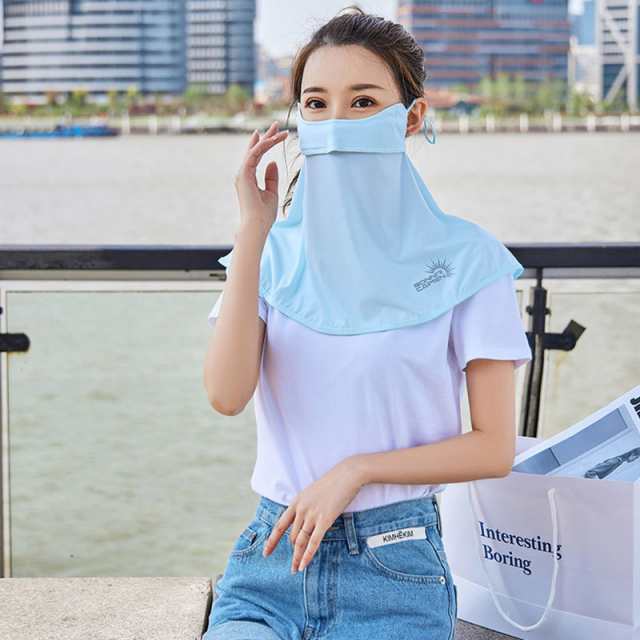 フェイスカバー Ｂ型 UVカット 息苦しくない テニス ゴルフ レディース 紫外線対策グッズ 暑さ対策 日 母の日 フェイスマスク