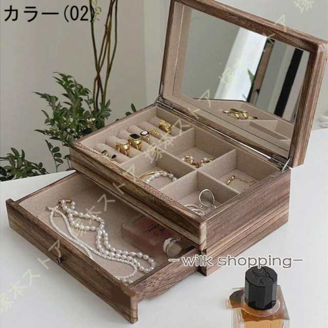 仕事場 アクセサリーケース ジュエリーケース 木製 ジュエリーボックス