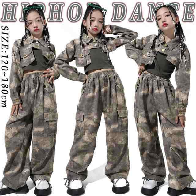 jazz 迷彩セット 女の子 チア チアガール 韓国 k-pop おしゃれ キッズ