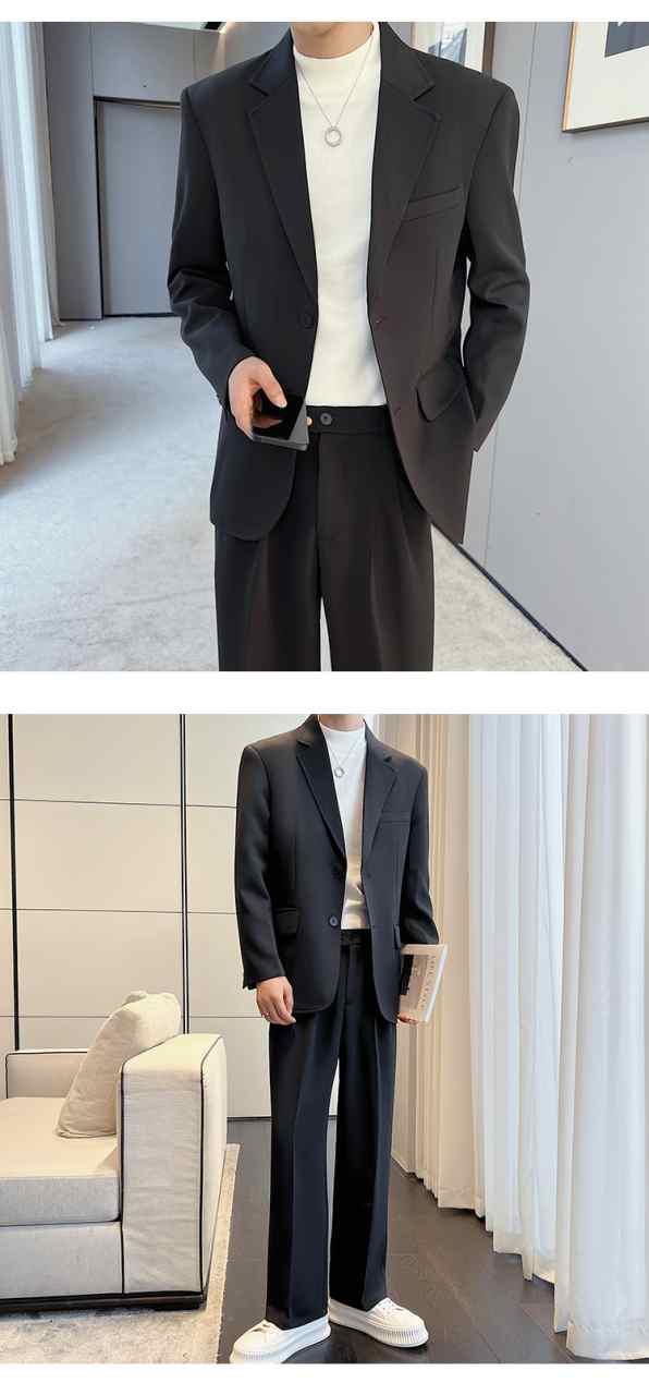 ジャケット パンツ セットアップ メンズ ワイドパンツ 上下2点セット