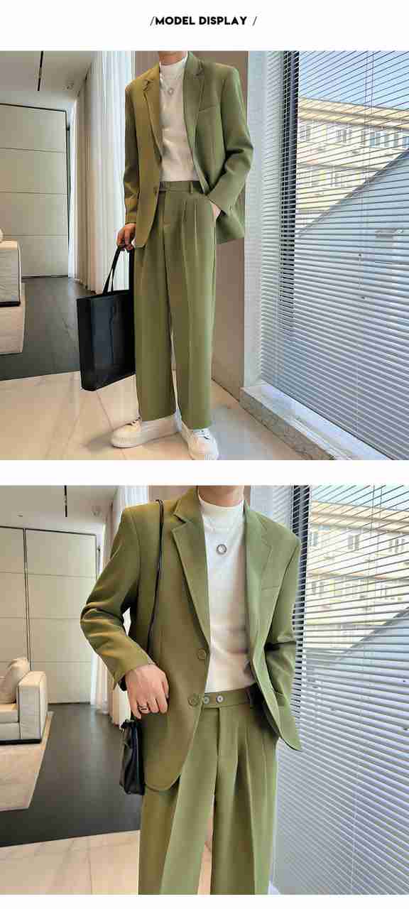 ジャケット パンツ セットアップ メンズ ワイドパンツ 上下2点セット