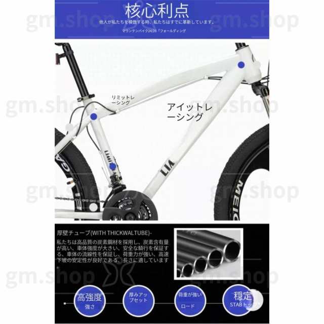 自転車 バイク マウンテンバイク 太いタイヤ 21 24 27 30段変速 24インチ 26インチ スポーツアウトドア メンズ レディース_11