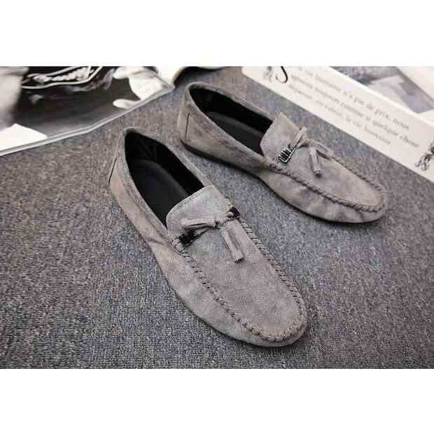 ドライビングシューズ メンズ モカシン スリッポン ムートン