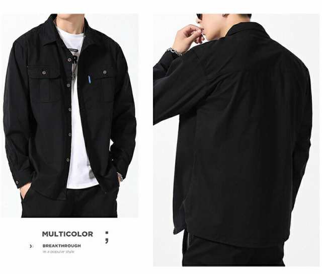 シャツ メンズ 長袖 カジュアル 春夏 秋 アウター メンズ 大きいサイズ