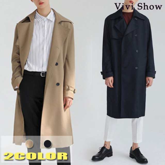 メンズ ロングコート 秋冬 カジュアル ステンカラー 上着 トップス カーディガン ジャケット