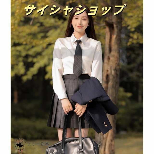 一部 卒業式 フォーマル スーツ 卒服 女の子 ネクタイ 大きいサイズ 小学校 女子 中高生 小学生 ジャケット スカート シャツ 5点セット 土色 黒 グレー 子供_1