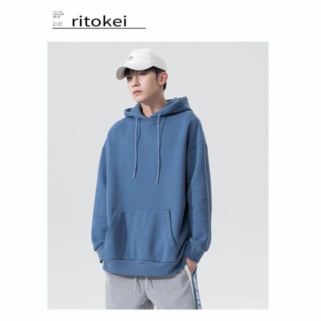 パーカー メンズ レディース スウェットパーカー ユニセックス オーバーサイズ トップス プルパーカー 8colors スウェット 裏起毛 ビッグシルエット 無地 秋冬 春 ぱーかー 韓国 ファッション ビッグパーカー ブランド 綿 コットン おしゃれ オルチャンファッション_7