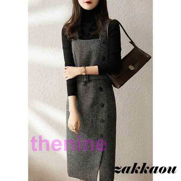 ワンピース レディース 秋 冬 40代 きれいめ 袖なし キャミソール ロング丈 カットソー Aライン 上品 大きいサイズ パーティードレス おしゃれ 着痩せ 通勤 新品