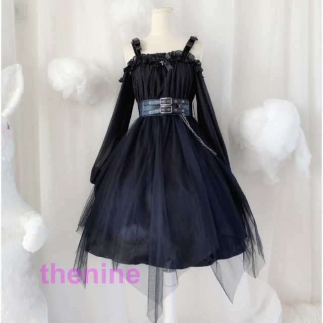 新発/Lolita系/黒系少女//森系/JSK/OP/ワンピース/ドレス変装/ロリータ トップス 萌え レディース ゴスロリ トップス 吊りスカート 花嫁洋服 ウエディン 新発/Lolita系/黒系少女//森系/JSK/OP/ワンピース/ドレス変装/ロリータ