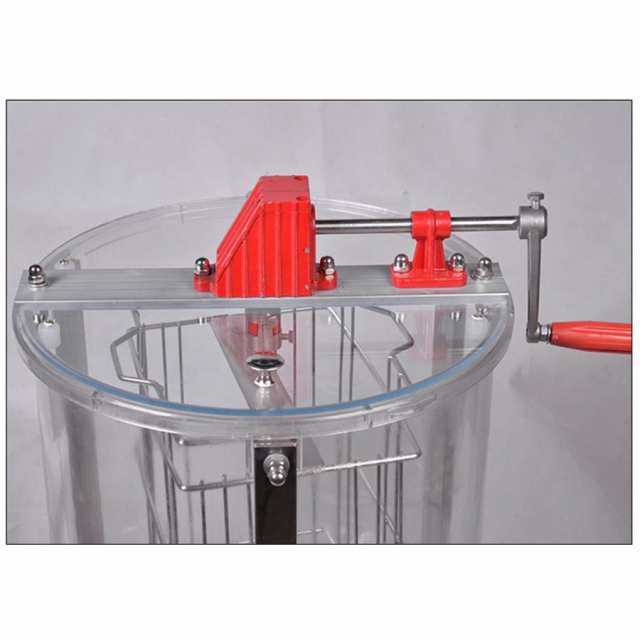 蜂蜜分離器 遠心分離機 採蜜機 2フレーム 手動式 遠心分離機 プロフェッショナル 蜂蜜分離器 ハニースピナー アクリル製の完全に透明なステンレス鋼ブラケット