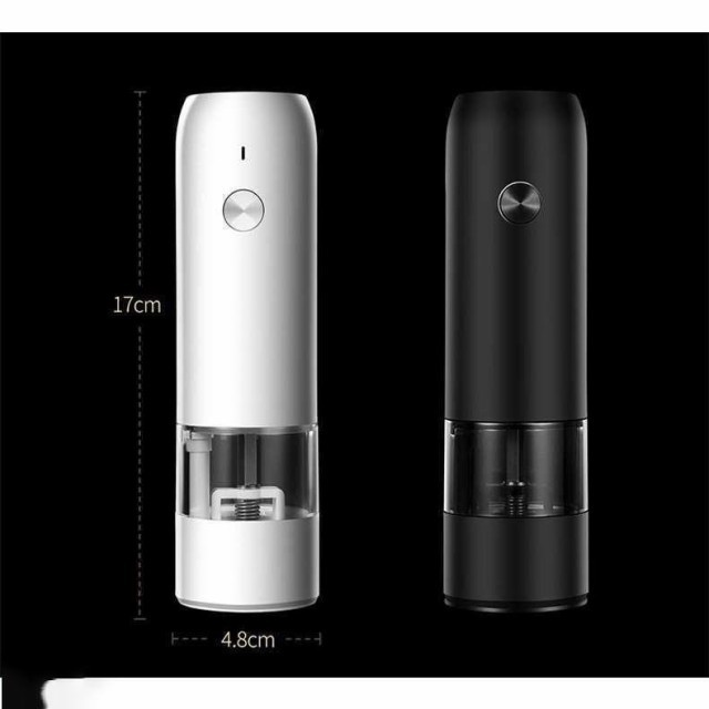 電動ミル 電動ミルペッパー ソルトミル 電動マルチミル 黒コショウ 岩塩 胡椒グラインダー USB充電式 粗さ調整 ライト付き 6段階調節_3