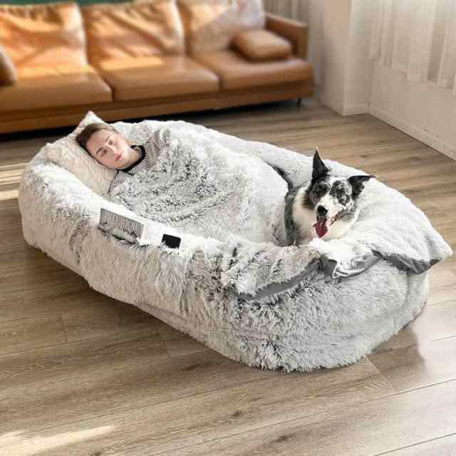 人間の犬用ベッド人間用ドッグベッドペットベッド犬冬犬ベッド大きい噛み耐性ドッグベッド大型犬中型犬小型犬人間サイズドッグベッド洗える猫ベッ