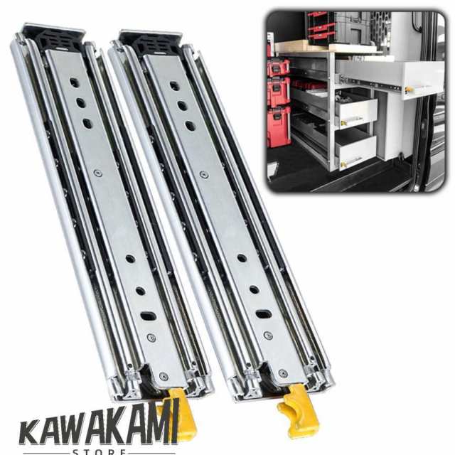 超重量用引き出しスライドレール ロック付 1000 1100 1200 1300 1400 1500 1600 1700 1800 1900 2000mm 高精度 3段引 横付 完全な延長引き出しのスライド ボール