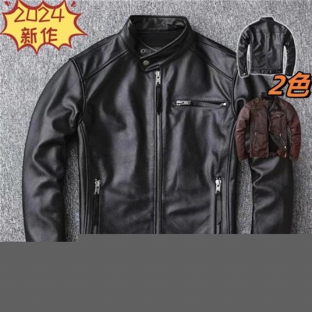 【ほっち】革ジャン 本革 ラム レザージャケット メンズ ビジネス フライトジャケット バイク ライダースジャケット カジュアル 通勤 レザーコート 防寒 防風