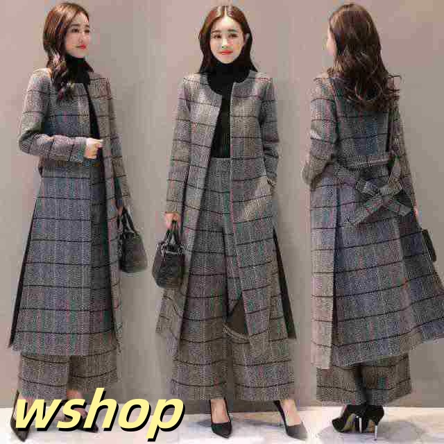 【ほっち】レビュー高評価商品 品質安心 女性 40代 【ほっち】セットアップ 秋 春 ファッション ワイドパンツルック お買い得プライス