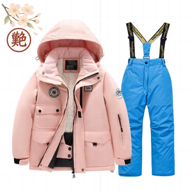 【ほっち】スキーウエア 裏ボア オールインワン 防寒アウター 子供服 ジュニア カジュアル ジャケット 防寒 サロペット スノーボードウェア 男の子 女の子 上下セット 無地 つなぎ キッズ スノーウエア 冬 スノーウエア ほっち】スキーウエア 裏ボア オールインワン 防寒アウター 子供服