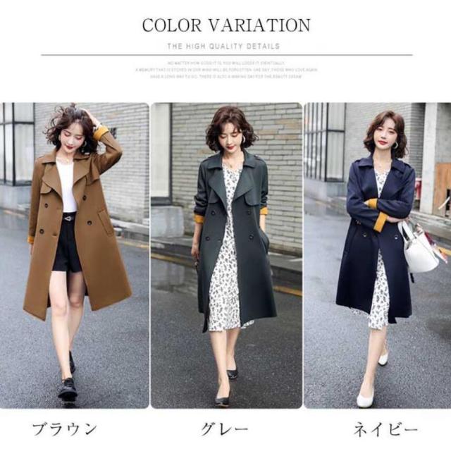【ほっち】トレンチコート レディース スプリングコート ジャケット 春 春コート ロングコート べルト付き レディース 秋アウター ロング丈 春 秋コート 通勤 カジュアル_12