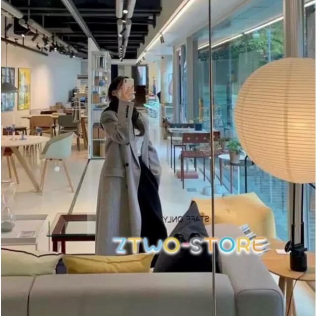 【ほっち】超ロングコート チェスターコート レディース アウター オーバーサイズ コート ロング丈 キルティング裏地 大きいサイズ 3L 秋冬 黒 無地 冬 秋_7