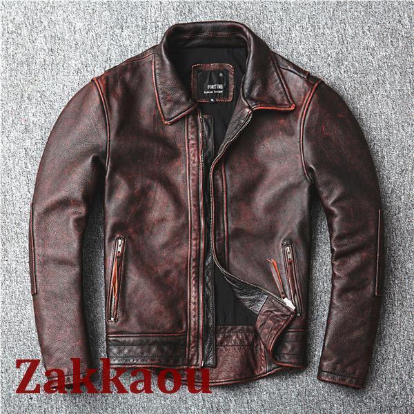 【ほっち】革ジャン レザージャケット メンズ 本革 加工 皮ジャン ライダース バイクアメカジ スリムタイプ 細身 おしゃれ かっこいい