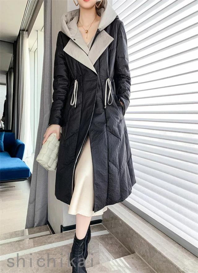 ダウンコート レディース アウター 冬服 ラムレザー コート 本革 レザーコート ロング 本革 ダウン 羊革コート レディースアウター レディースコート ロングダウンジャケット 冬防寒 アウター ホワイトデー