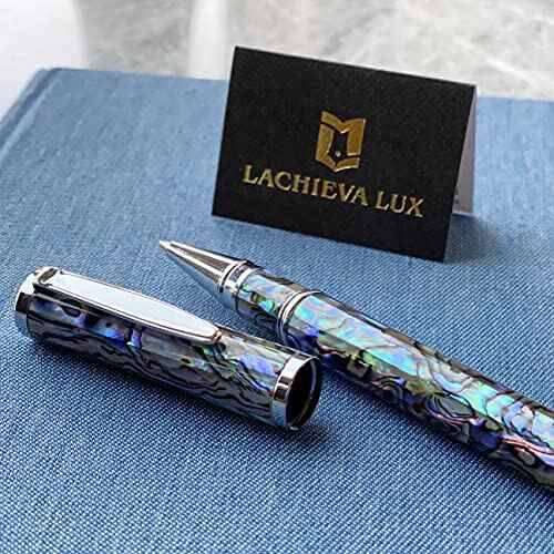 LACHIEVA LUX 高級筆記具 天然貝殻 鮑 アワビ 水性ボールペン ドイツ製