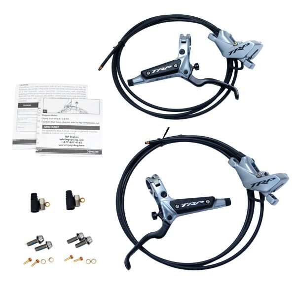 TRP DH-R EVO HD-M846 Hydraulic Disc Brake Set 4-Piston Caliper (F+R) Silver STB2705