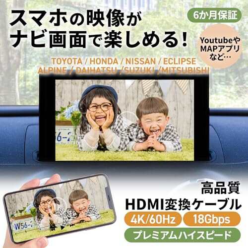 Tr701-1) HDMI ナビ 変換 ケーブル ダイハツ タイプE を タイプA に