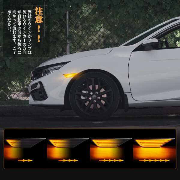 POPMOTORZ LED サイドマーカー ホンダ シビック FK7/FK8/FC1系 クーペ