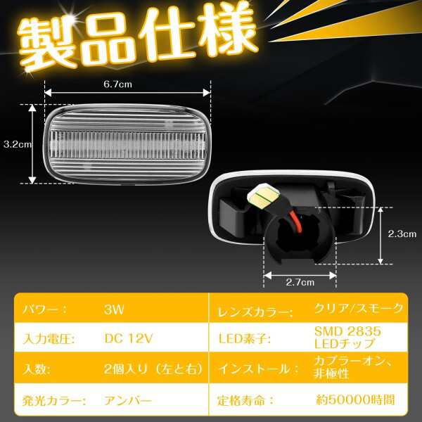 NEIFILES bnr34 サイドマーカー LED スカイライン r34 GT-R 後期 シルビアs15 セレナ C24 サイドウインカー c34  ステージア サニー G10 の通販はau PAY マーケット - 松ショップ | au PAY マーケット－通販サイト