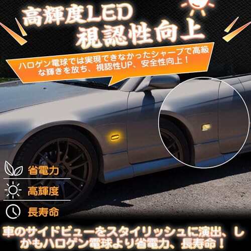 GemPro bnr34 サイドマーカー LED スカイライン r34 GT-R 後期 シルビアs15 セレナC24 c34 ステージア サニーG10  ステージアM35前期 WC34｜au PAY マーケット