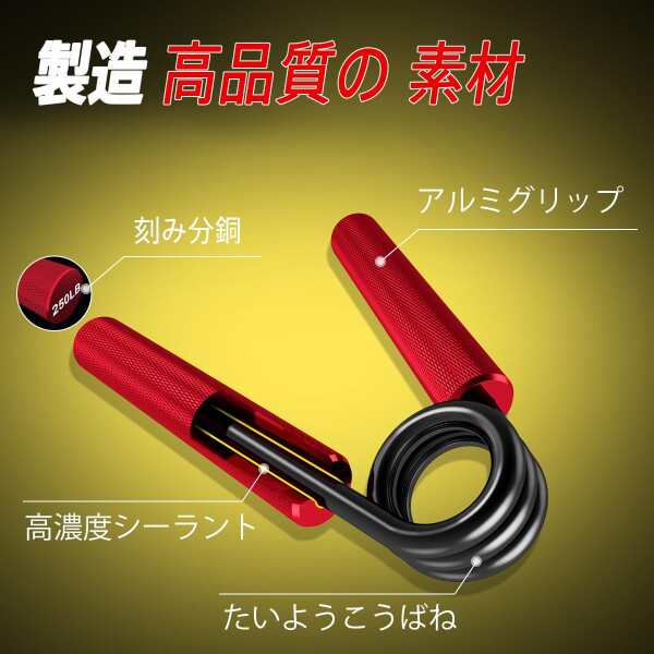 CRAZYROPE 握力 トレーニングハンドグリップ 50〜300ポンドの金属 ...