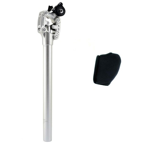 SR SUNTOUR SP12 NCX Suspension Seat Post with Protective Cover 27.2X400mm Silver VK2297