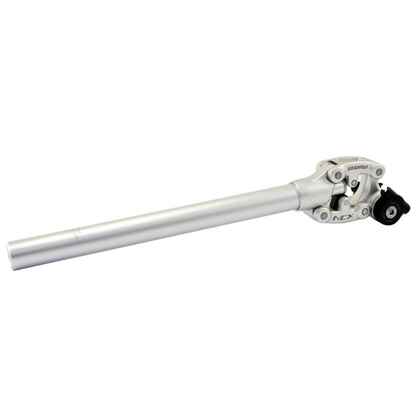 SR SUNTOUR SP12 NCX Suspension Seat Post with Protective Cover 27.2X400mm, Silver, VK2297