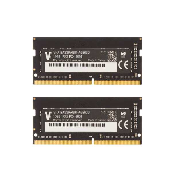 v-color Hynix IC ノートPC用メモリ DDR4 2666MHz PC4-21300 32GB (16GB×2枚) SO-DIMM 2Gx8 1.2V CL19 iMac対応 TN416G26D819K-VC