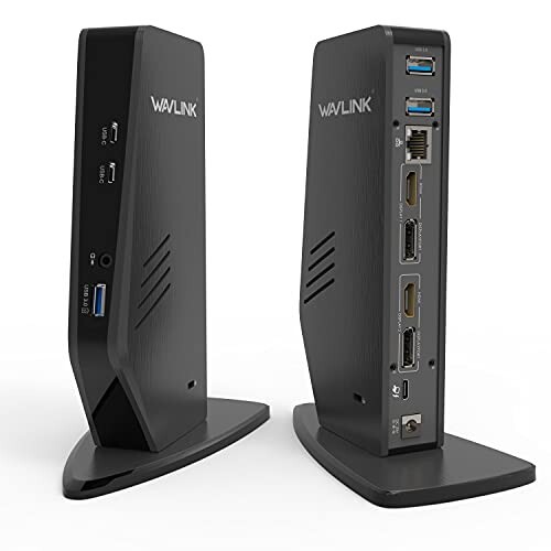 WAVLINK 縦置きUSB-Ｃ ユニバーサルドッキングステーション PD 65W デュアル4K/シングル5K 2つのDP/2つのHDMIポート出力 拡張モード/ミラ