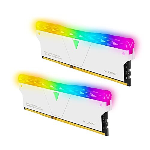 v-color Hynix IC デスクトップPC用 ゲーミングメモリ Prism Pro RGB (発光型) DDR4-3600MHz PC4-28800 16GB (8GB×2枚) U-DIMM 1.35V CL