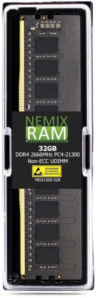 NEMIX RAM NEMIX RAM 32GB DDR4-2666 PC4-21300 2Rx8 Non-ECC Unbufferedメモリ