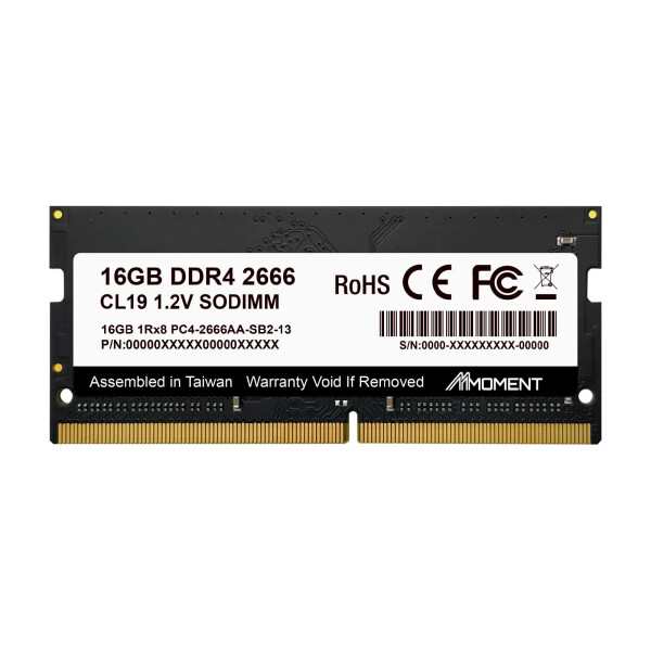 MMOMENT DDR4 16GB 2666Mhz SODIMM ノートPC用メモリ (CL19/1.2V/260ピン)